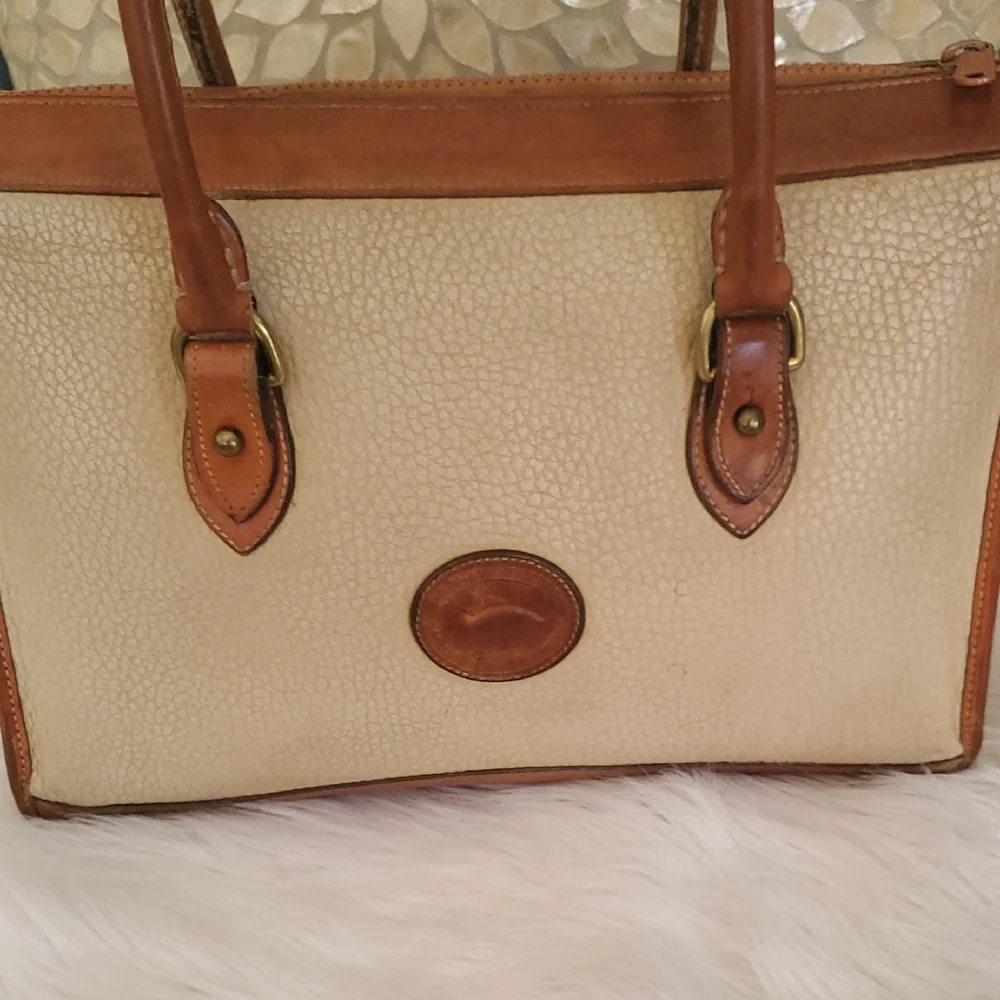 Dooney & Bourke Cream and Brown Satchel - Picture 8 of 16